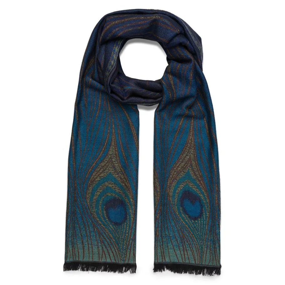 The Met Store Louis C. Tiffany Peacock Feather Wool-Blend Shawl* Scarves & Wraps