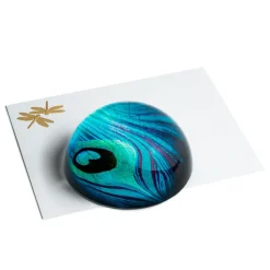 The Met Store Louis C. Tiffany Peacock Feather Paperweight* Office