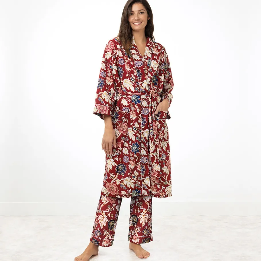 The Met Store Lyon Floral Cotton Women's Robe* Clothing