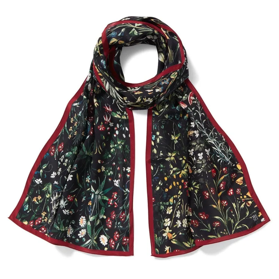The Met Store Medieval Millefleurs Oblong Silk Scarf* Scarves & Wraps