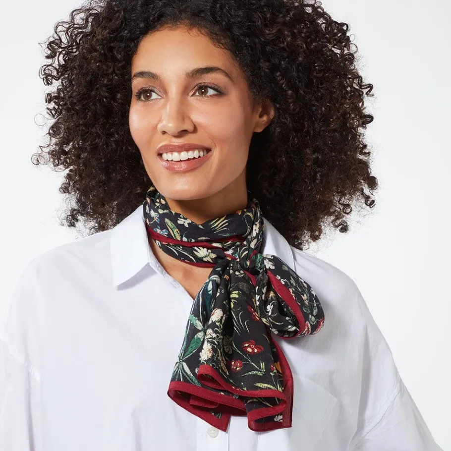 The Met Store Medieval Millefleurs Oblong Silk Scarf* Scarves & Wraps