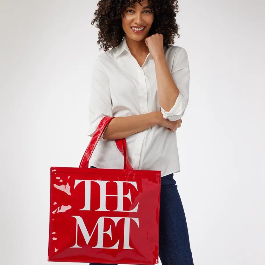 The Met Store Met Logo Vinyl Tote* Bags