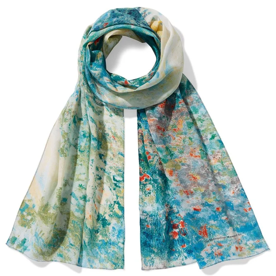 The Met Store Monet Garden at Argenteuil Oblong Silk Scarf* Scarves & Wraps