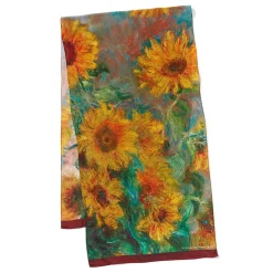 The Met Store Monet Sunflowers Oblong Silk Scarf* Scarves & Wraps