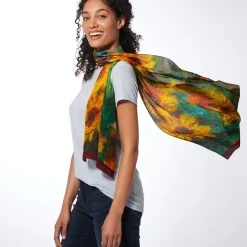 The Met Store Monet Sunflowers Oblong Silk Scarf* Scarves & Wraps
