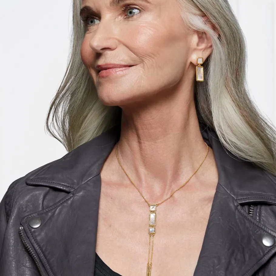 The Met Store Mother-of-Pearl Tile Double Lariat Necklace* Necklaces