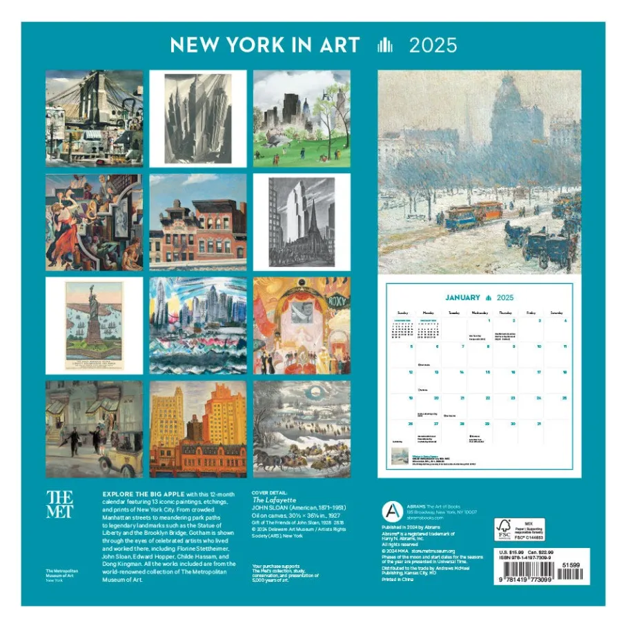 The Met Store New York in Art Wall Calendar 2025* Calendars