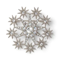 The Met Store Ottoman Star Antiqued Silver Brooch* Pins & Brooches