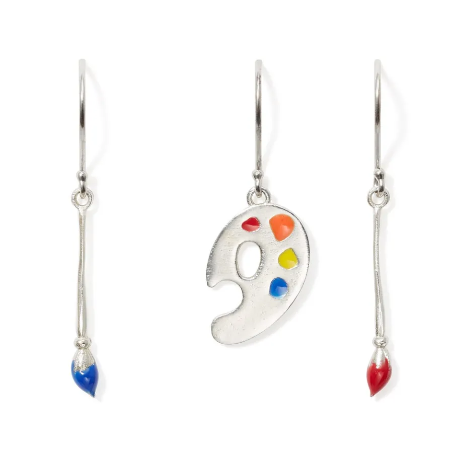 The Met Store Paintbrush and Palette Drop Earrings* Earrings