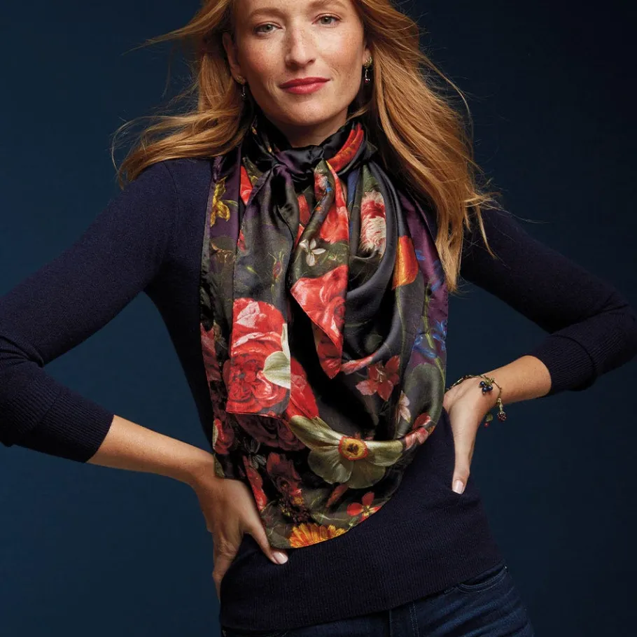 The Met Store Peeters Bouquet of Flowers Oversize Oblong Scarf* Scarves & Wraps