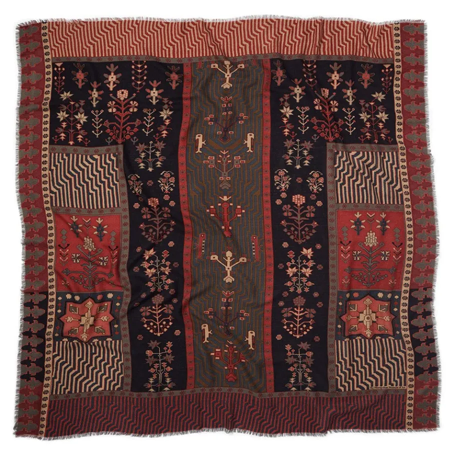 The Met Store Persian Garden Oversize Square Wool Scarf* Scarves & Wraps