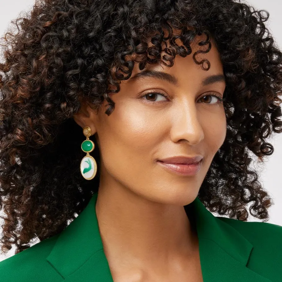 The Met Store Qing Bottle Fish Cameo Drop Earrings* Earrings