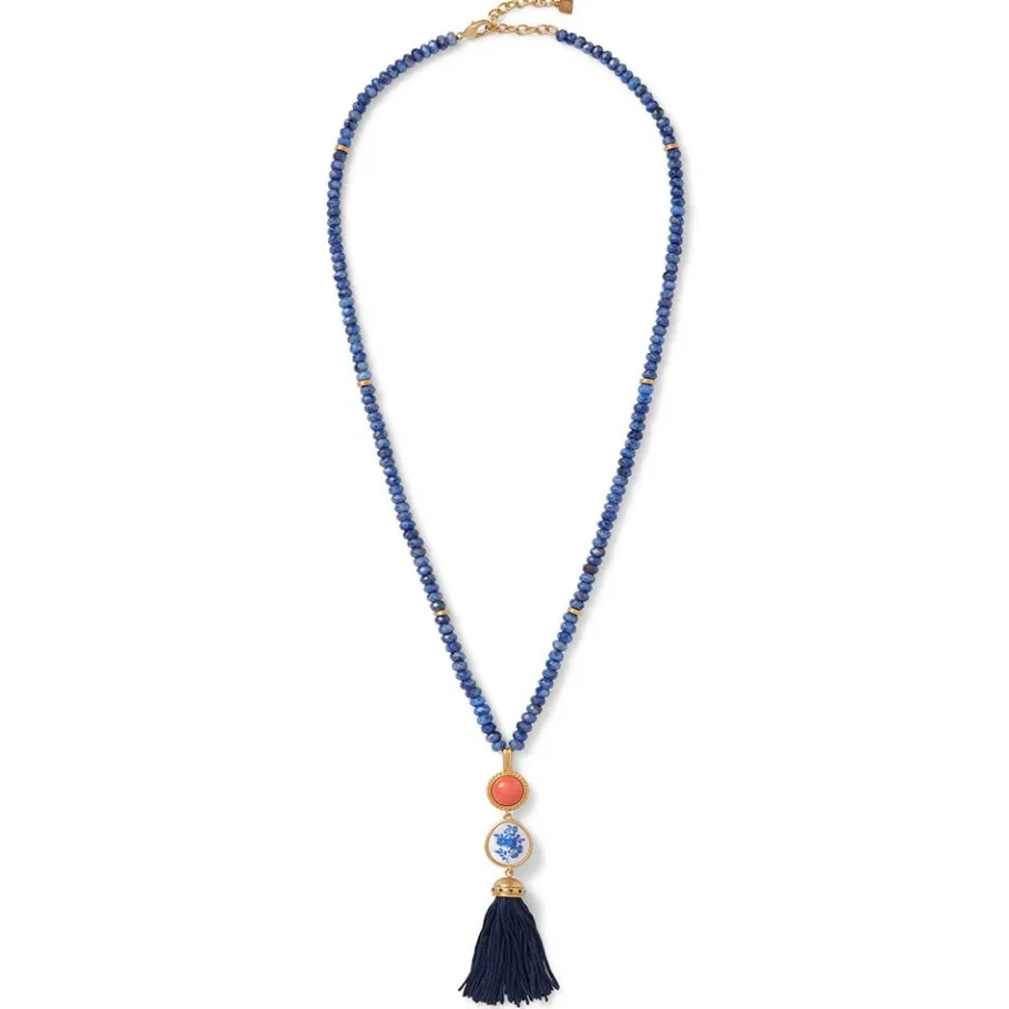 The Met Store Qing Bottle Lariat Necklace and Floral Drop Earrings Set* Jewelry Sets