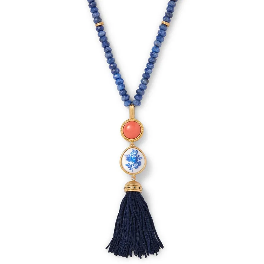 The Met Store Qing Bottle Lariat Necklace and Floral Drop Earrings Set* Jewelry Sets