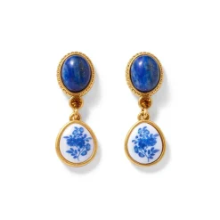 The Met Store Qing Bottle Lariat Necklace and Floral Drop Earrings Set* Jewelry Sets