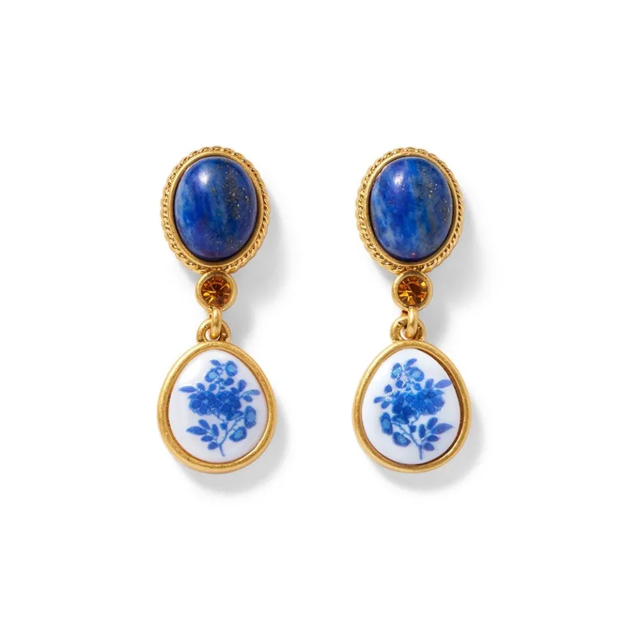 The Met Store Qing Bottle Lariat Necklace and Floral Drop Earrings Set* Jewelry Sets