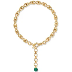 The Met Store Roman Malachite Statement Necklace and Chandelier Earrings Set* Jewelry Sets