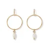 The Met Store Royal Tudor Forward-Facing Hoop Earrings with Pearl Drops* Earrings