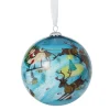 The Met Store Santa and Reindeer Hand-Painted Glass Ornament* Ornaments