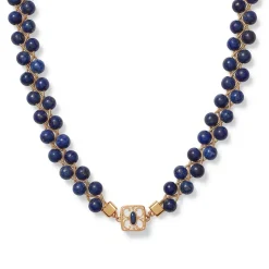 The Met Store Spanish Baldric Lapis Braided Necklace and Elongated Drop Earrings Set* Jewelry Sets