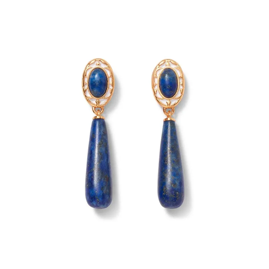 The Met Store Spanish Baldric Lapis Braided Necklace and Elongated Drop Earrings Set* Jewelry Sets