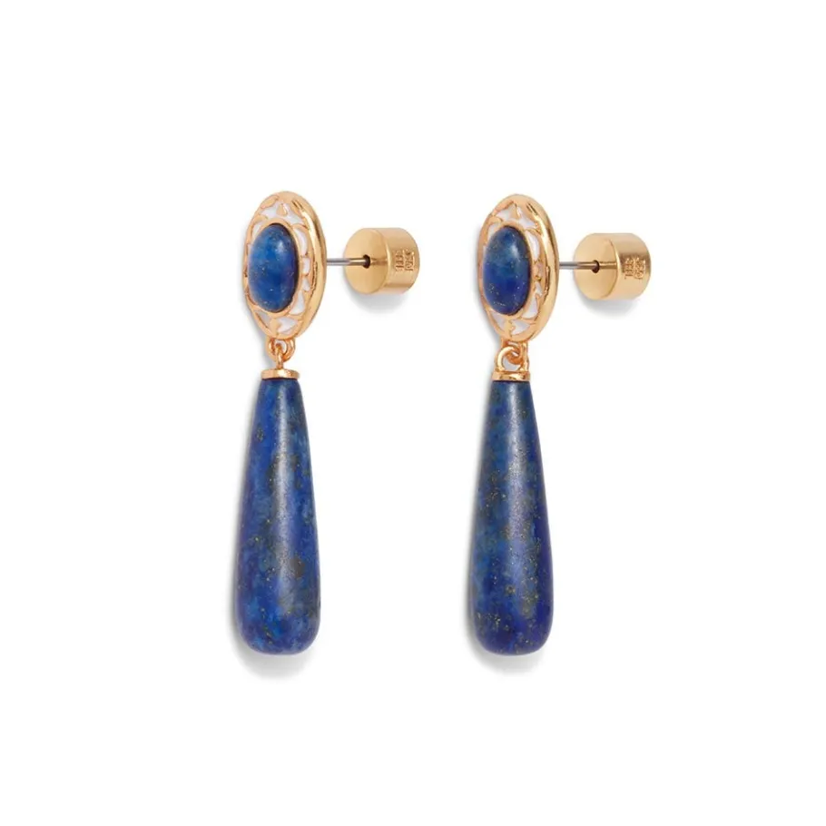 The Met Store Spanish Baldric Lapis Braided Necklace and Elongated Drop Earrings Set* Jewelry Sets
