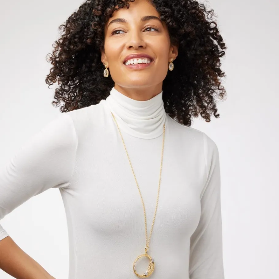 The Met Store Spanish Day and Night Magnifier Pendant Necklace and Moon Drop Earrings Set* Jewelry Sets