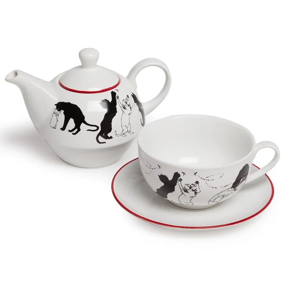 The Met Store Steinlen Cats Tea-for-One Set* Tableware
