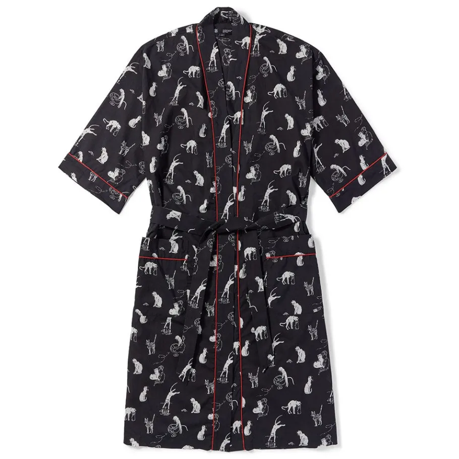 The Met Store Steinlen Cats Unisex Cotton Robe* Clothing