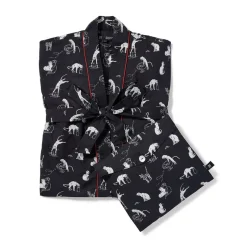 The Met Store Steinlen Cats Unisex Cotton Robe* Clothing