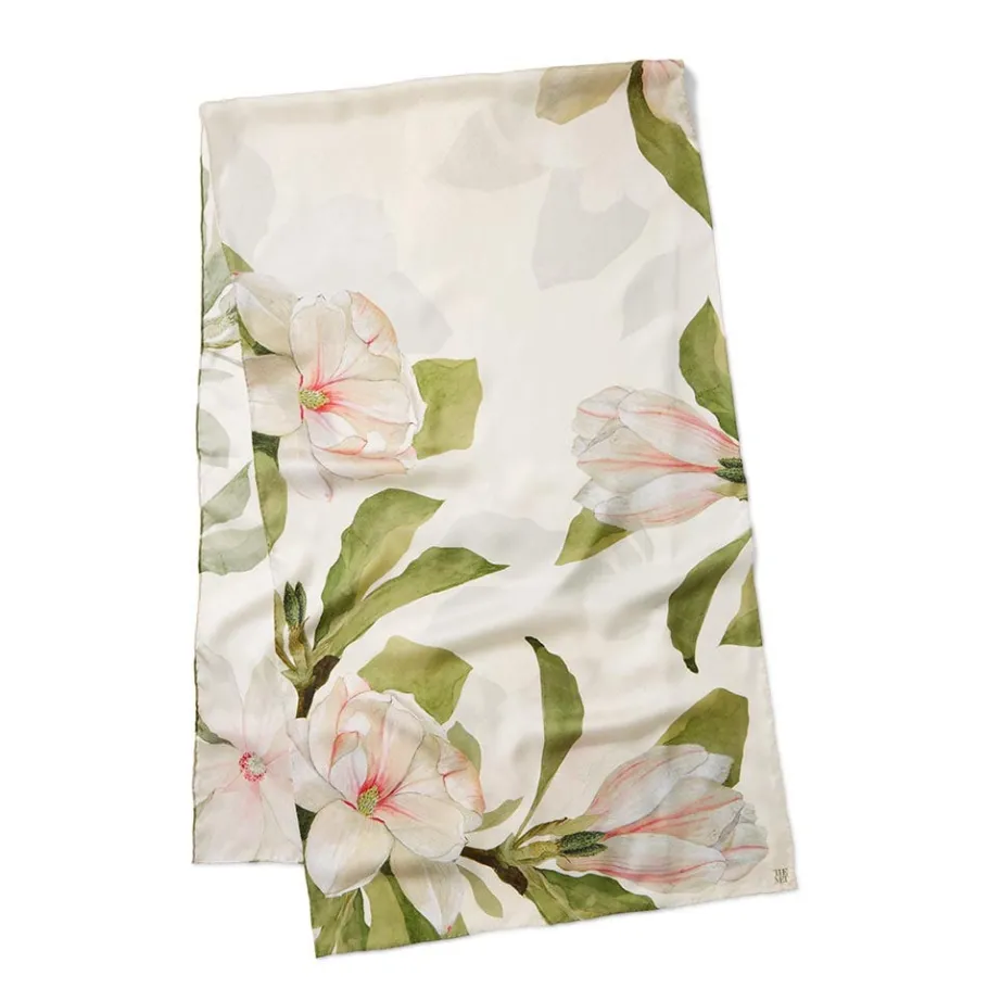 The Met Store Studies of Magnolias Oblong Silk Scarf* Scarves & Wraps