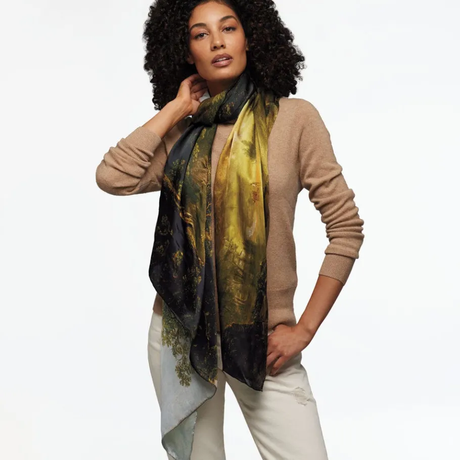 The Met Store Sublime Landscapes Durand Oversize Oblong Silk Scarf* Scarves & Wraps