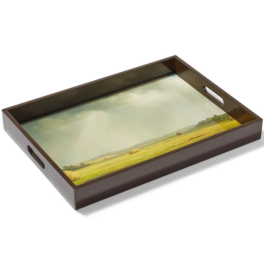 The Met Store Sublime Landscapes Heade Newburyport Meadows Large Lacquer Tray* Tableware|Decorative Accents