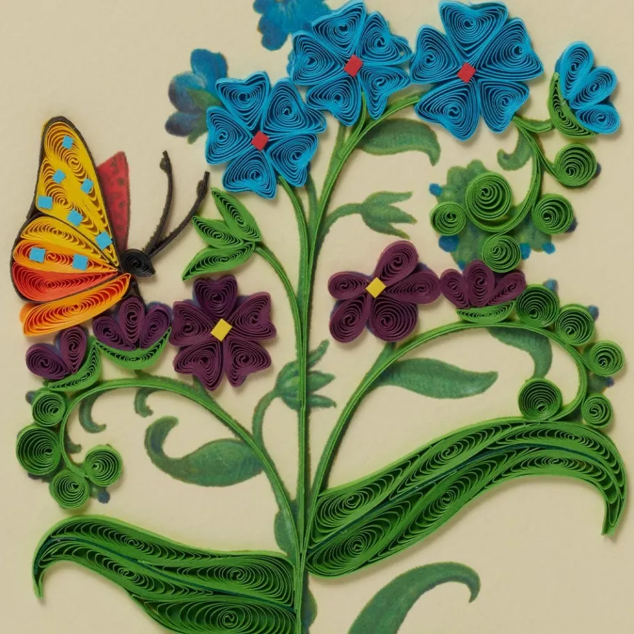 The Met Store The Met Cloisters Garden Forget-Me-Not Quilled Card* Notecards & Correspondence