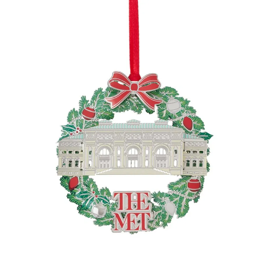 The Met Store The Met Facade Wreath Ornament* Ornaments