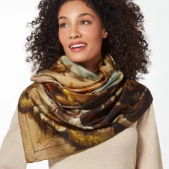 The Met Store Tiepolo Allegory of the Planets and Continents Oversize Unisex Oblong Silk Scarf* Scarves & Wraps