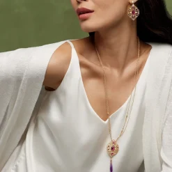 The Met Store Turkish Amethyst Long Pendant Necklace* Necklaces