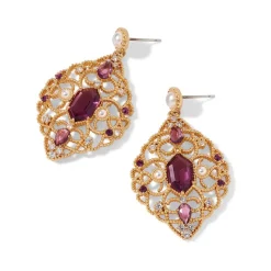 The Met Store Turkish Amethyst Statement Earrings* Earrings