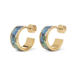 The Met Store Van Gogh Irises Enamel Hoop Earrings* Earrings