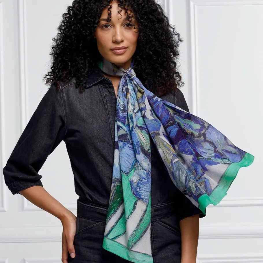 The Met Store Van Gogh Irises Oblong Silk Scarf* Scarves & Wraps