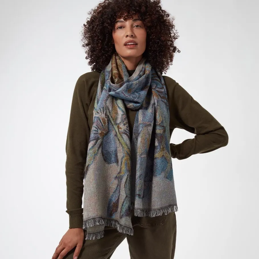 The Met Store Van Gogh Irises Wool-Blend Shawl* Scarves & Wraps