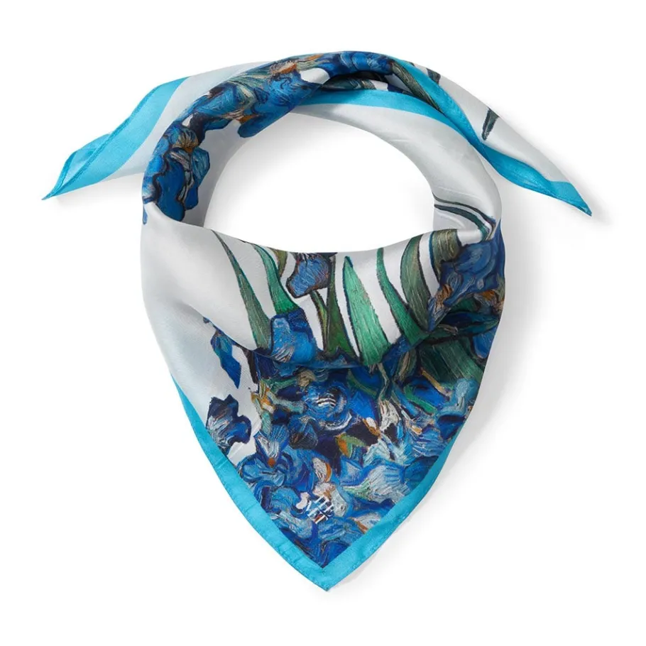 The Met Store Van Gogh Iris Motif Silk Neckerchief* Scarves & Wraps
