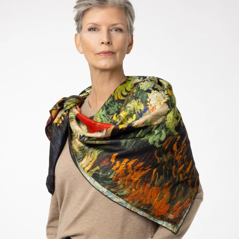 The Met Store Van Gogh Stylized Nature Double-Sided Square Silk Scarf* Scarves & Wraps