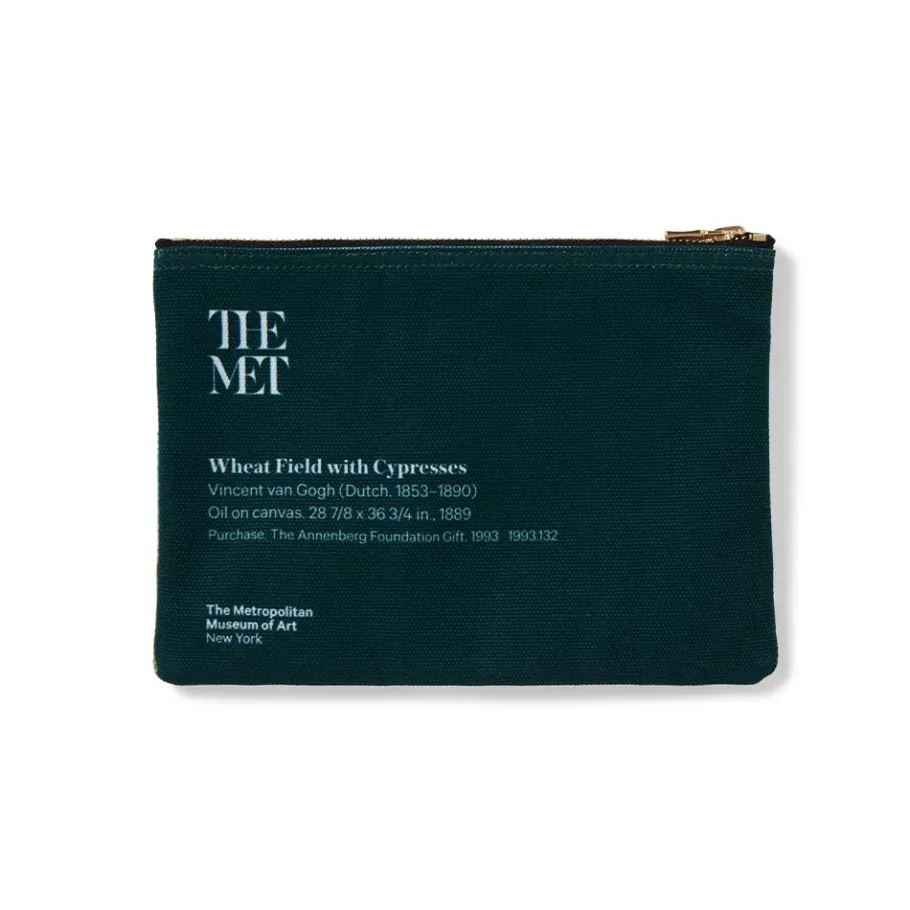 The Met Store Van Gogh Wheat Field with Cypresses Zip Pouch* Bags