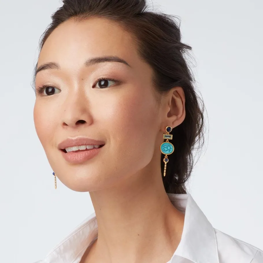 The Met Store Wedjat Eye Scarab Drop Earrings* Earrings