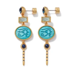 The Met Store Wedjat Eye Scarab Drop Earrings* Earrings