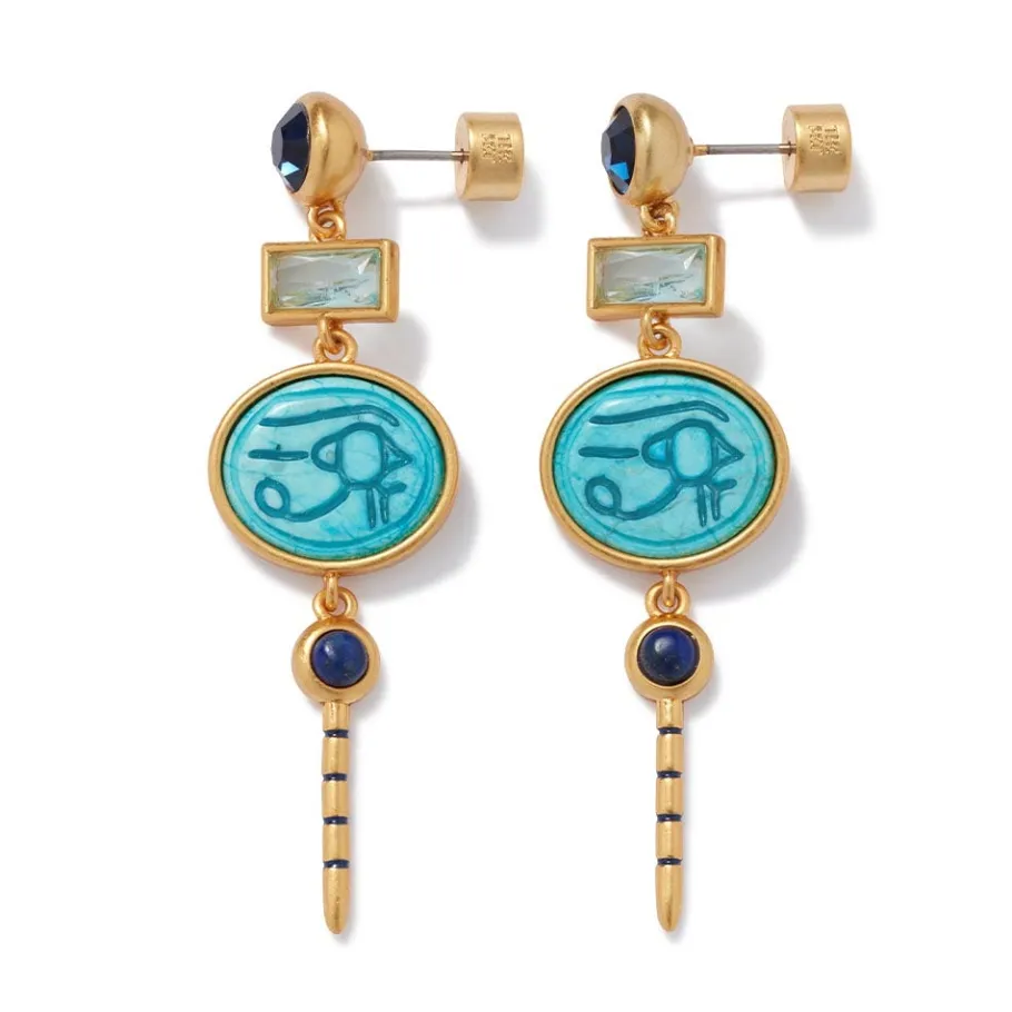 The Met Store Wedjat Eye Scarab Drop Earrings* Earrings