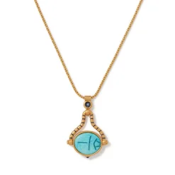 The Met Store Wedjat Eye Scarab Spinning Pendant Necklace* Necklaces