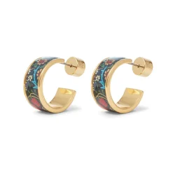 The Met Store William Morris Blackthorn Enamel Hoop Earrings* Earrings
