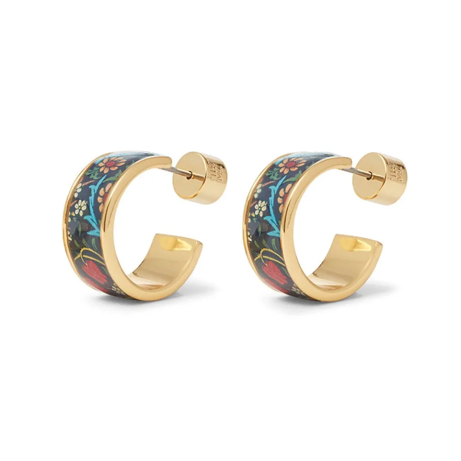 The Met Store William Morris Blackthorn Enamel Hoop Earrings* Earrings
